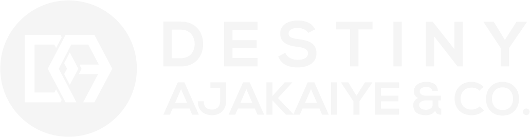 Destiny Ajakaiye & Co. white logo