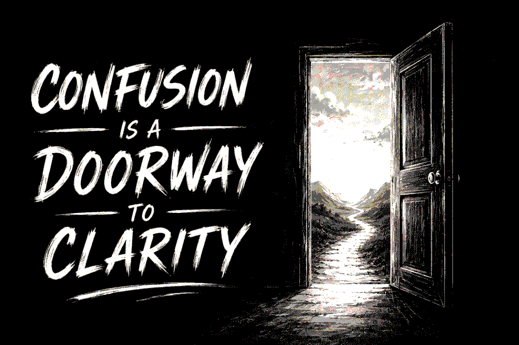 An open doorway with light beyond it, symbolising confusion as the doorway to clarity